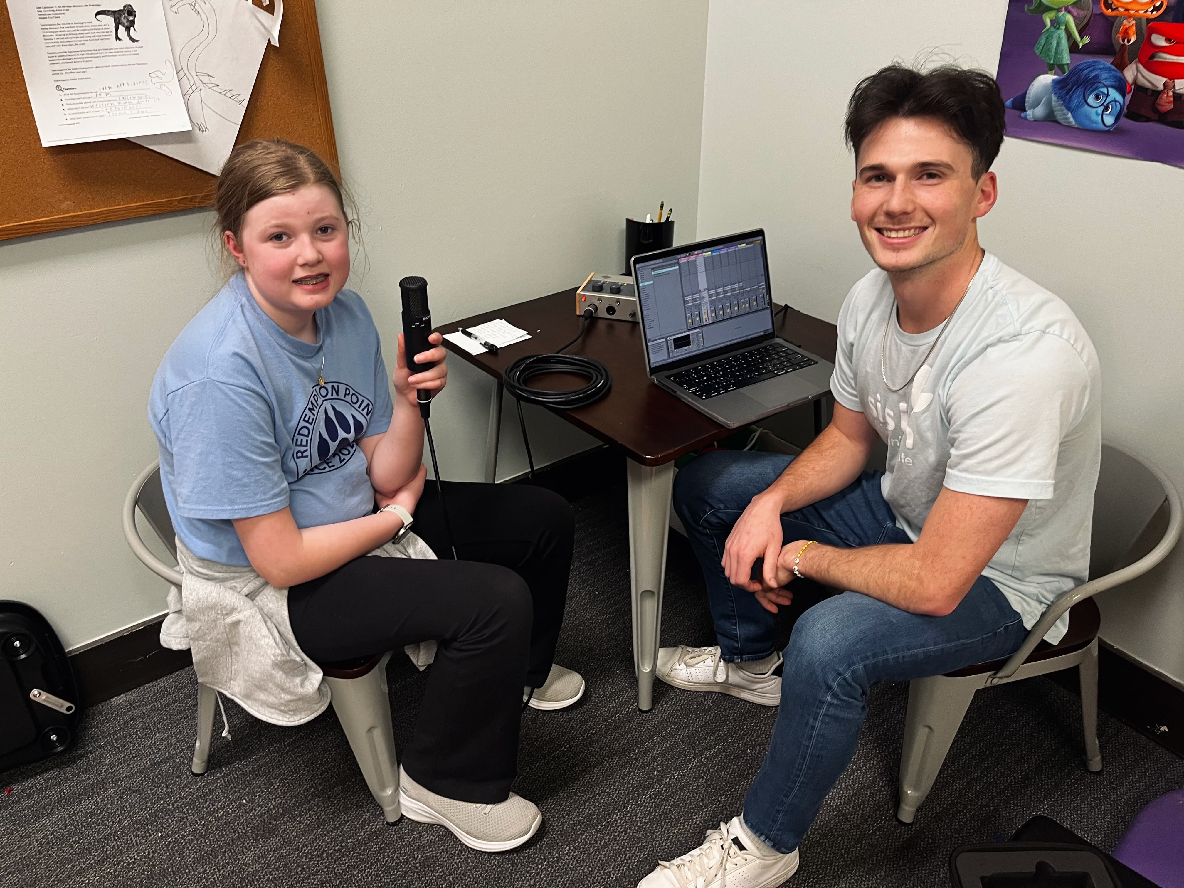 Noah Perales with a younger client