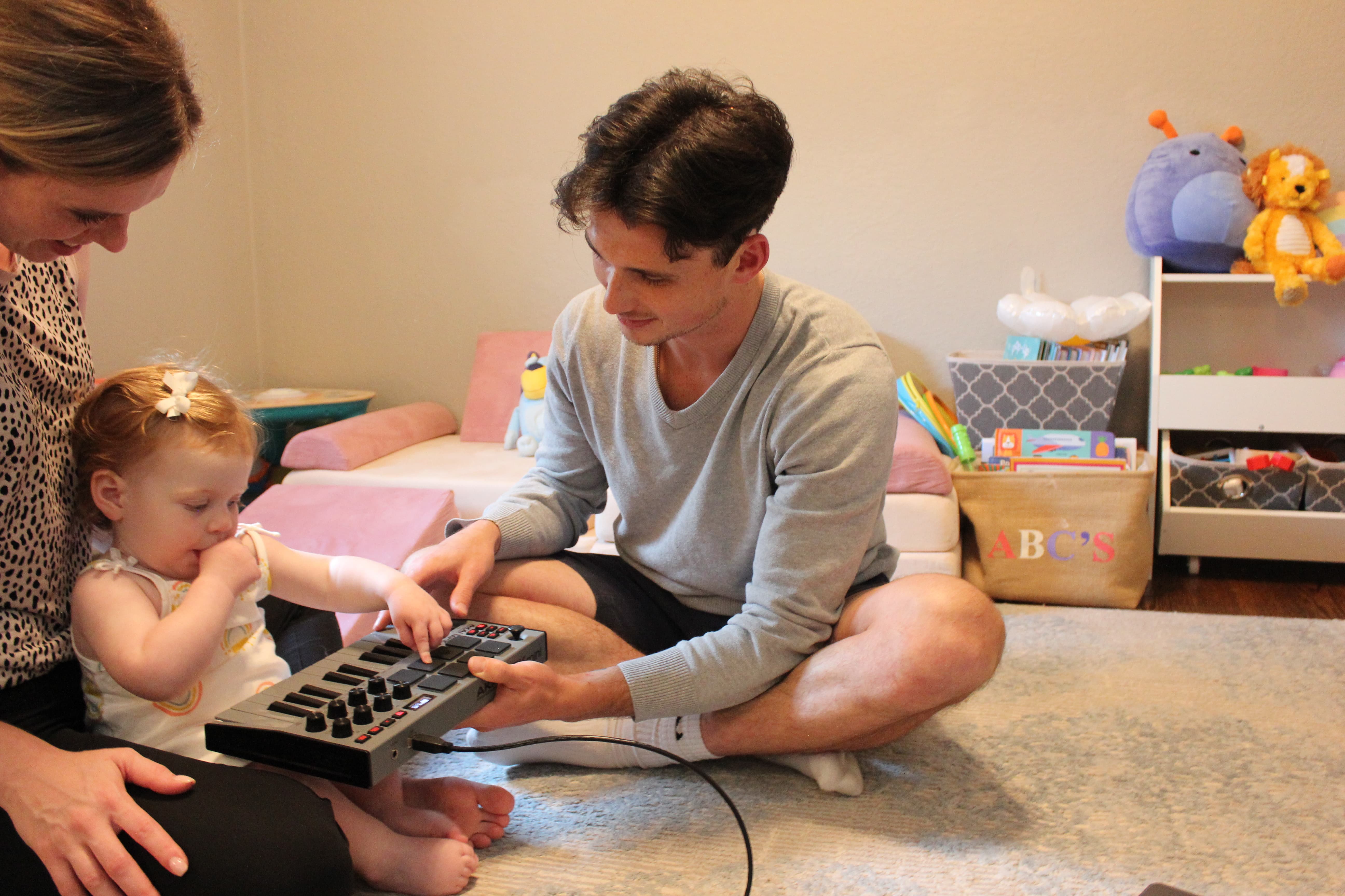 Noah Perales with a younger client